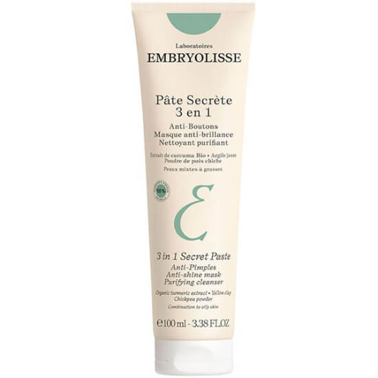 Embryolisse 3 in 1 Secret Paste maske ve yüz temizleyici 100 ml karma ve yağlı ciltler için matlaştırıcı etki- 1