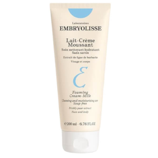 Embryolisse Foaming Cream Milk 200 ml sabunsuz köpük yüz temizleme jeli, sütlü krem doku, dikenli armut ekstraktı- 1