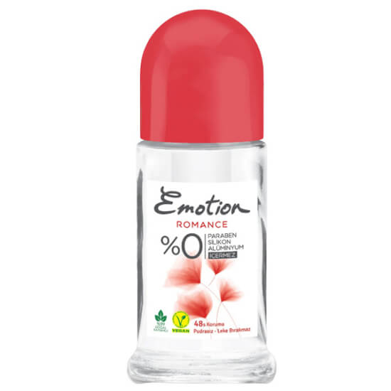 Emotion Roll On Romance kadın roll on deodorant 50 ml pudrasız leke bırakmaz 48 saat etkili ferah koku- 1