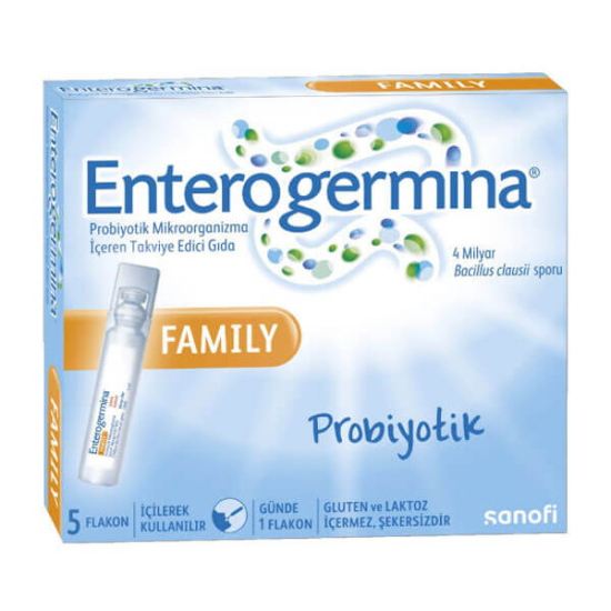  Enterogermina Family Probiyotik Mikroorganizma İçeren Takviye Edici Gıda 5 Flakon - 1