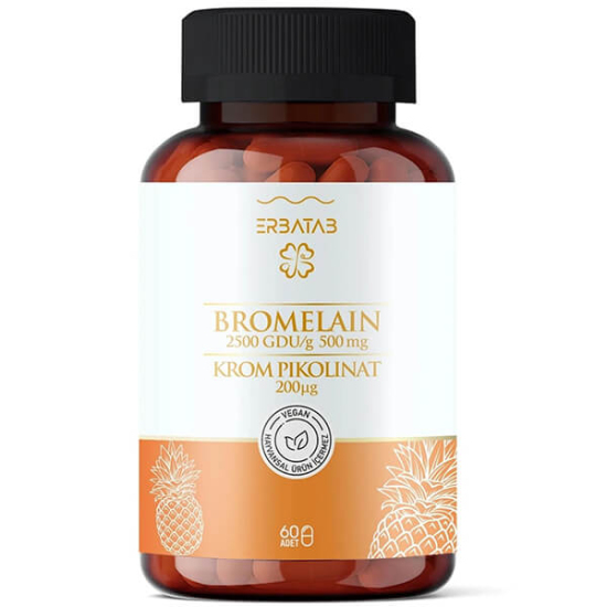  Erbatab Bromelain Krom Pikolinat 60 Kapsül - 1