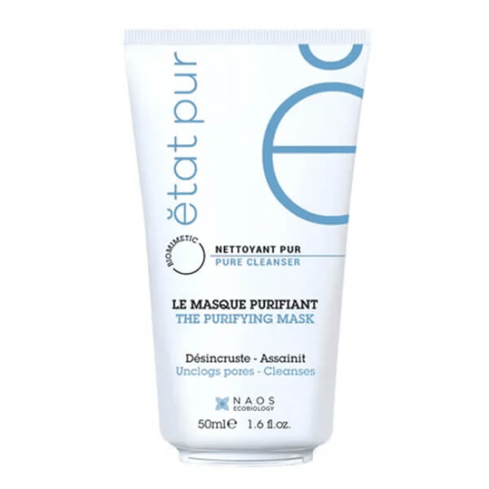 Etat Pur Express Purifying arındırıcı maske 50 ml beyaz kil ve bitkisel gliserinli karma yağlı cilt gözenek temizliği- 1