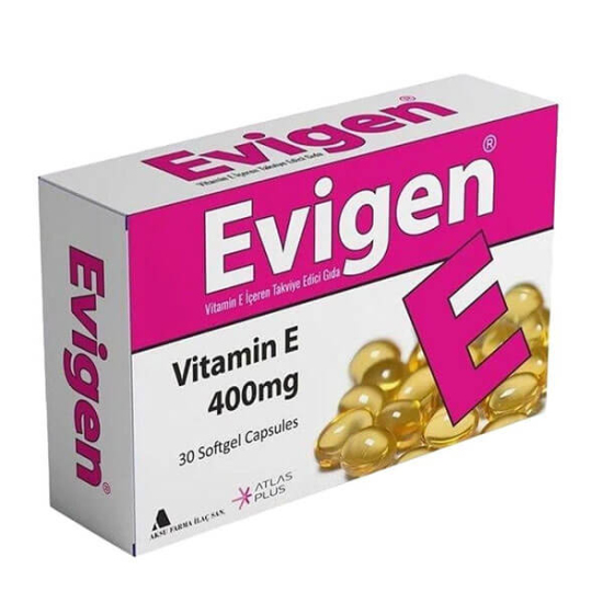  Evigen Vitamin E 400 mg 30 Yumuşak Kapsül - 1