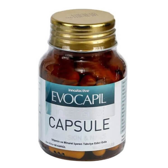 Evocapil Hair Skin Nails 60 kapsül saç cilt tırnak takviyesi kolin 250 mg inositol 250 mg biotin çinko bakır- 1