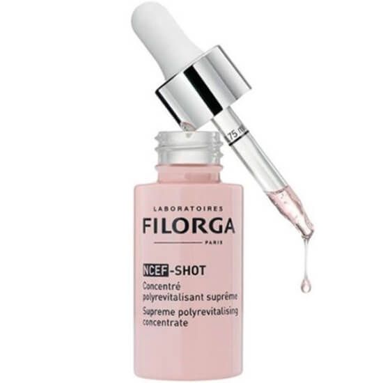 Filorga NCEF Shot Supreme polyrevitalising konsantre 15 ml yüz serumu, sıkılaştırıcı kırışıklık karşıtı parlaklık verici bakım- 1