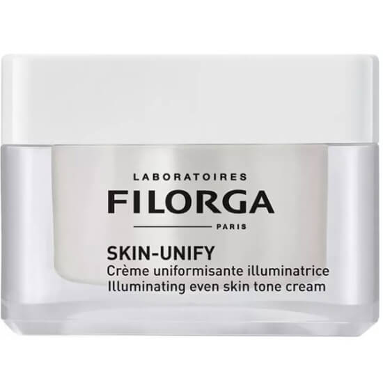 Filorga Skin Unify 50 ml aydınlatıcı leke bakım kremi, C vitamini ve hyaluronik asit içeren yüz kremi şişesi- 1