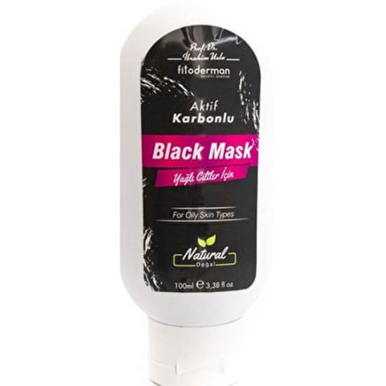 Fitoderman aktif karbonlu black mask 100 ml yüz maskesi, yağ ve kiri arındırmaya, siyah nokta görünümünü azaltmaya yardımcı- 1