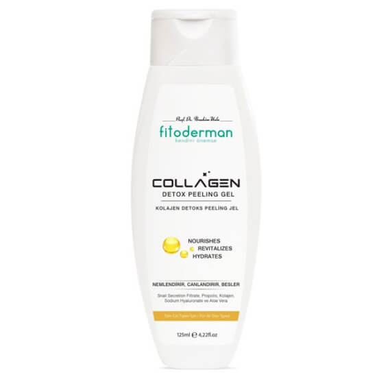 Fitoderman Collagen Detox Peeling Gel 125 ml kolajen içerikli detoks etkili peeling jel ince çizgi kırışıklık karşıtı ton eşitleme- 1