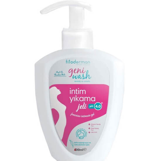 Fitoderman Geni Wash Yıkama Jeli 400 ml dış genital bölge için fizyolojik pH uyumlu sabun parfümsüz jel- 1