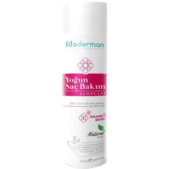 Fitoderman Yoğun Saç Bakım Şampuanı 250 ml kolajen keratin biotin Procapil işlem görmüş saçlar için- 1