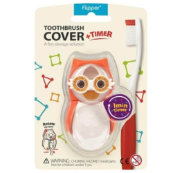 Flipper Animals Hijyenik Saklama Kabı - Turuncu Baykuş - Flipper