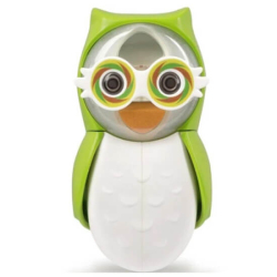 Flipper Animals Hijyenik Saklama Kabı - Yeşil Baykuş - Flipper