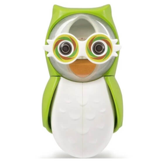 Flipper Animals hijyenik diş fırçası saklama kabı yeşil baykuş tasarımlı kompakt kapaklı kutu- 1
