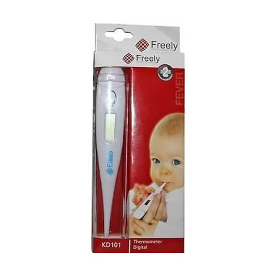 Freely KD101 dijital ateş ölçer termometre, LCD ekranlı medikal sıcaklık ölçüm cihazı, beyaz gövde- 1