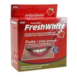 Fresh White Diş Tozu Çilek Aromalı 50 gr - Fresh White