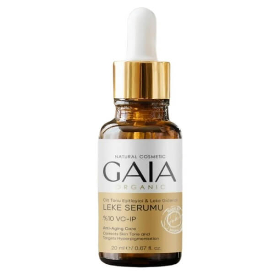 Gaia Organic Leke Serumu 20 ml yüz serumu, C vitamini içerikli, kolajen artışını destekleyen leke bakım serumu şişesi- 1