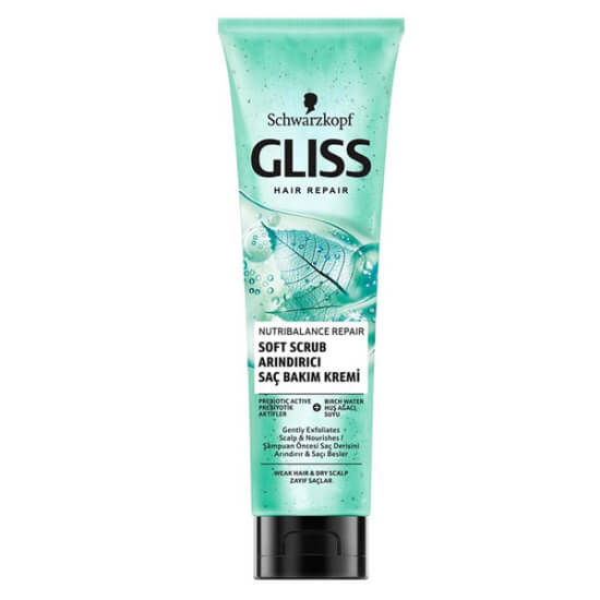 Gliss Nutribalance arındırıcı saç bakım kremi 150 ml tüp, zayıf saçlar için arındırıcı etki, günlük kullanım- 1