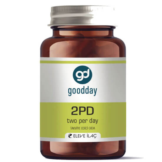 Goodday 2PD Two Per Day multivitamin 60 kapsül, lipozomal C 470 mg, magnezyum bisglisinat 57 mg içeren takviye- 1