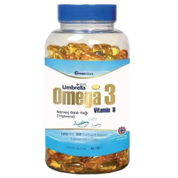 Green Store Umbrella Plus Omega 3 Norveç Balık Yağı 1300 mg 200 Kapsül - Green Store