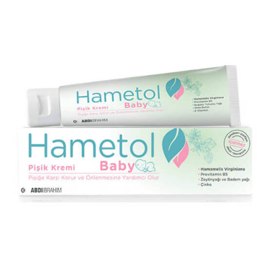 Hametol Baby bebek pişik kremi 30 gr tüp, hamamelis özü provitamin B5 ve çinko içeren koruyucu krem- 1