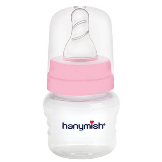 Hanymish 432 PP biberon pembe 60 ml PP malzeme bebek beslenme biberonu ölçü skalalı şeffaf gövde kapaklı- 1