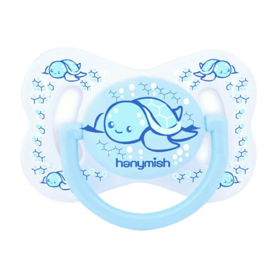 Hanymish Cute damaklı emzik No2 mavi BPA Free silikon ortodontik uç air sistem 6-18 ay kelebek gövde hava kanallı- 1