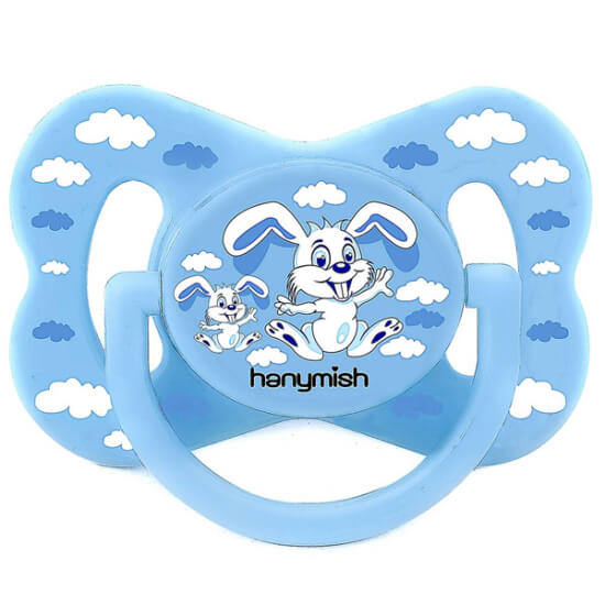 Hanymish Joy Damaklı Emzik No1 mavi 0-6 ay ortodontik silikon emzik BPA free kelebek gövde çift hava kanallı- 1