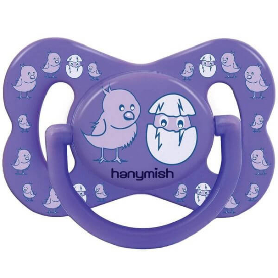 Hanymish Joy damaklı emzik No1 mor 0-6 ay bebekler için ortodontik damaklı form rahat ve pratik kullanım- 1