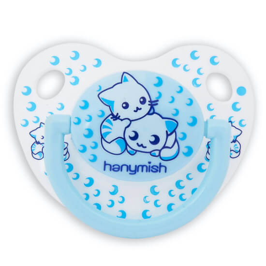 Hanymish Mini Damaklı Emzik No3 mavi 18+ ay mini damaklı doğal yumuşak kokusuz bebek emziği- 1