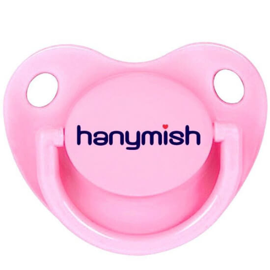 Hanymish Rainbow damaklı emzik No2 pembe 6-18 ay doğal yumuşak kokusuz ortodontik bebek emziği- 1