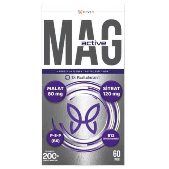  Haver Mag Active Malat Sitrat P5P B12 30 Tablet - 1
