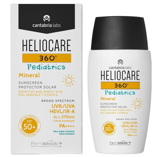 Heliocare 360 Pediatrics Mineral SPF 50 50 ml çocuk güneş kremi mineral filtre Fernblock FC C E vitaminli UVA UVB IR koruma- 1