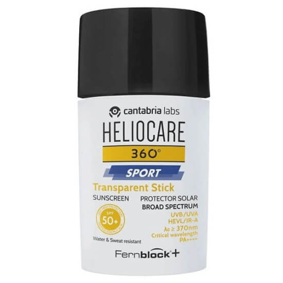 Heliocare 360 Sport Transparent Stick SPF 50+ 25 gr şeffaf stick güneş kremi, tüm cilt tipleri, suya dayanıklı- 1