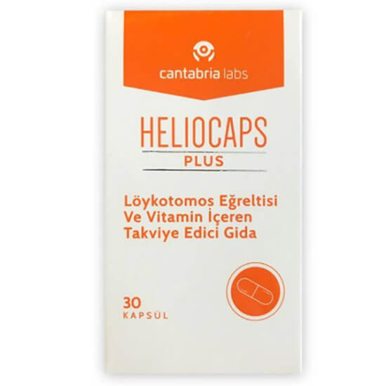 Heliocare Heliocaps Plus 30 kapsül 480 mg Löykotomos eğreltisi ekstresi Vitamin C E D lutein likopen takviyesi- 1