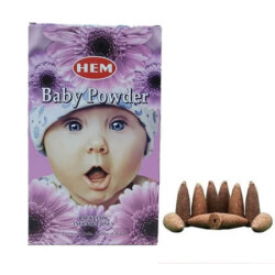 Hem Tütsü Değerli Mistik Kokulu Baby Powder 10 Konik Tütsü - Hem