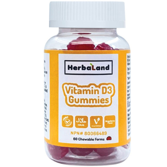Herbaland Gummies Vitamin D3 Çiğnenebilir Form 60 Tablet - 1