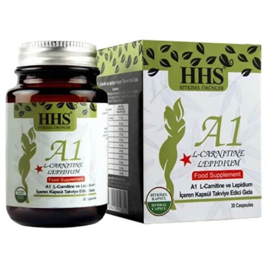 HHS A1 Bitkisel 30 kapsül takviye, L-Karnitin zencefil garcinia cambogia maca, şekersiz glutensiz laktozsuz- 1