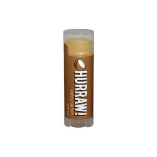 Hurraw Coconut Lip Balm 4,3 gr Hindistan cevizi aromalı dudak balmı, katkısız formül, erime yapmaz, pratik stick- 1
