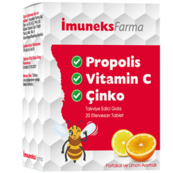 İmuneks Propolis Vitamin C ve Çinko 20 Tablet - İmuneks Farma 