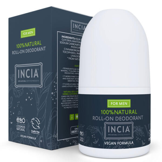  Incia Roll-On Deodorant Erkekler İçin Ter Kokusu Önleyici Lekesiz 50 ml - 1