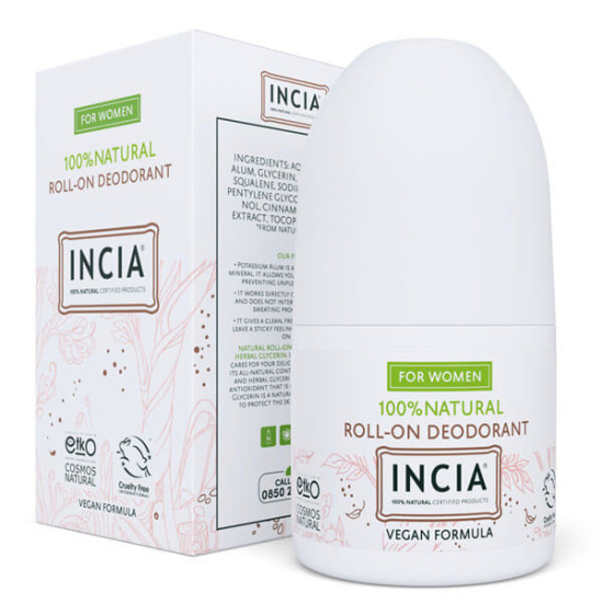  Incia Roll-On Deodorant Kadınlar İçin Ter Kokusu Önleyici Lekesiz 50 ml - 1