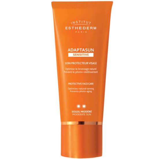 Institut Esthederm Adaptasun Sensitive Face Cream 50 ml bronzlaştırıcı etkili güneş kremi hassas ciltler için UVA UVB koruma- 1