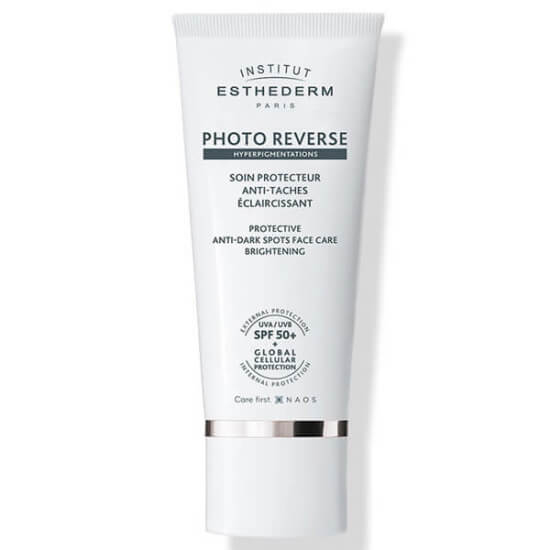 Institut Esthederm Photo Reverse 50 ml leke karşıtı güneş kremi, UVA UVB koruma, cilt tonu eşitleyici, parlaklık etkisi- 1