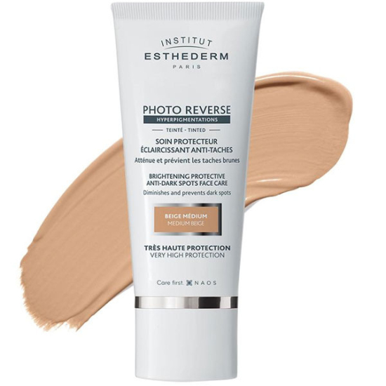 Institut Esthederm Photo Reverse Ti̇nted Medi̇um Bei̇ge 50 ML Renkli Güneş Kremi - 2