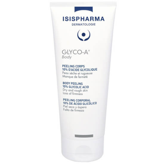 Isispharma Glyco-A Body Peeling 200 ml vücut kremi %10 glikolik asit laktik asit shea yağı kuru pürüzlü cilt- 1