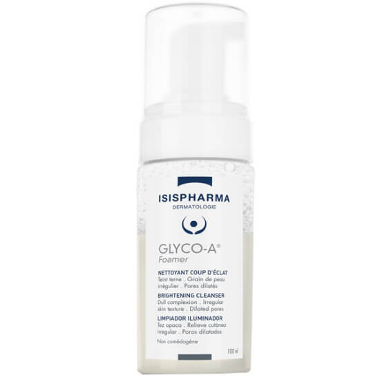Isispharma Glyco-A Foamer 100 ml aydınlatıcı temizleme köpüğü %5.5 glikolik asit cilt tonu eşitleme gözenek arındırma- 1