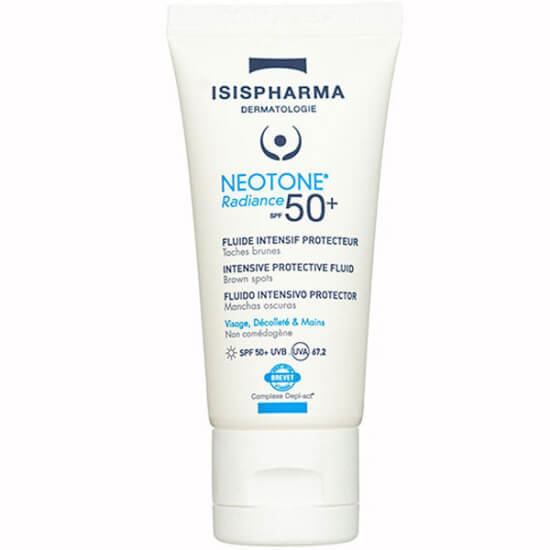 Isispharma Neotone Radiance SPF 50 30 ml leke bakım kremi UVA UVB koruma C vitamini Lumiskin alfa arbutin ß White- 1
