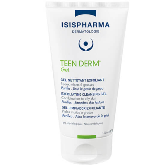 Isispharma Teen Derm granüllü temizleme jeli 150 ml yağlı ve akneli ciltler için peeling etkili nötr pH nonkomedojenik- 1