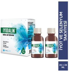 Tab İlaç - İyodalin İyot ve Selenyum Damla 25 + 25 ML İyot Damlası Tab İlaç - İyodalin İyot ve Selenyum Damla 25 + 25 ML İyot Damlası