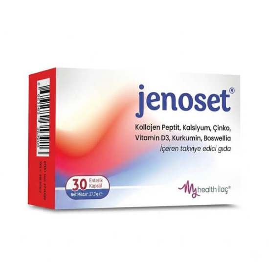  Jenoset Collagen Peptit Vitamin D3 Kurkumin Boswellia 30 Kapsül - 1